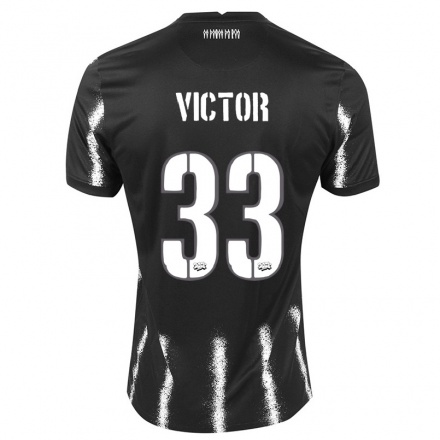 Kinder Fußball Joao Victor #33 Schwarz Auswärtstrikot Trikot 2021/22 T-Shirt
