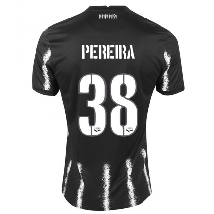 Kinder Fußball Gabriel Pereira #38 Schwarz Auswärtstrikot Trikot 2021/22 T-Shirt
