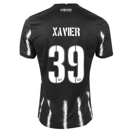 Kinder Fußball Xavier #39 Schwarz Auswärtstrikot Trikot 2021/22 T-shirt