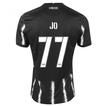 Kinder Fußball Jo #77 Schwarz Auswärtstrikot Trikot 2021/22 T-shirt
