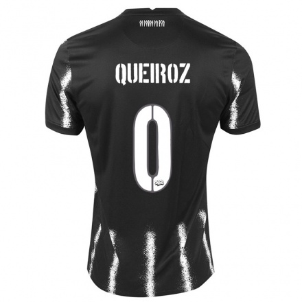 Kinder Fußball Du Queiroz #0 Schwarz Auswärtstrikot Trikot 2021/22 T-Shirt