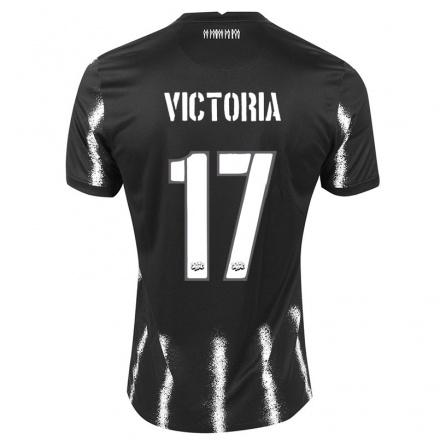 Kinder Fußball Victoria #17 Schwarz Auswärtstrikot Trikot 2021/22 T-Shirt