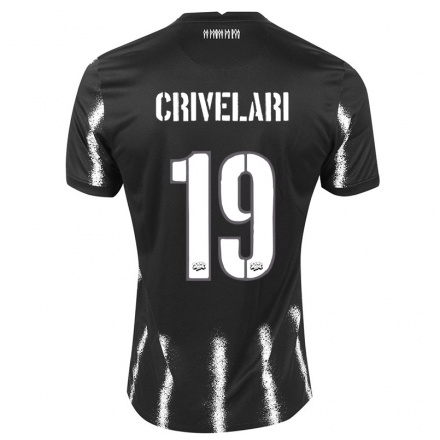 Kinder Fußball Giovanna Crivelari #19 Schwarz Auswärtstrikot Trikot 2021/22 T-Shirt