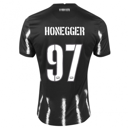 Kinder Fußball Natascha Honegger #97 Schwarz Auswärtstrikot Trikot 2021/22 T-shirt