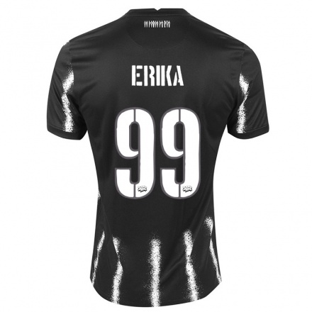 Kinder Fußball Erika #99 Schwarz Auswärtstrikot Trikot 2021/22 T-shirt