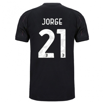 Kinder Fußball Kaio Jorge #21 Schwarz Auswärtstrikot Trikot 2021/22 T-Shirt