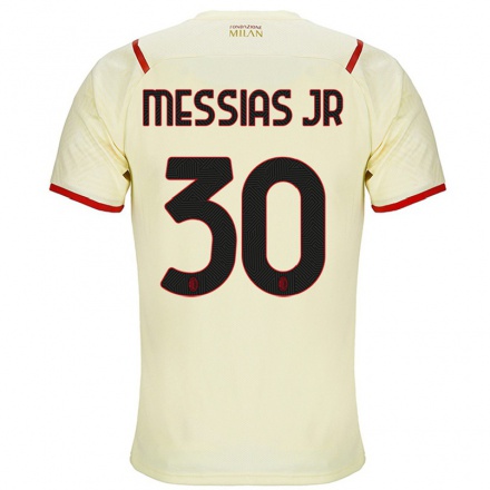 Kinder Fußball Junior Messias #30 Champagner Auswärtstrikot Trikot 2021/22 T-Shirt