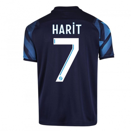 Kinder Fußball Amine Harit #7 Dunkelblau Auswärtstrikot Trikot 2021/22 T-Shirt