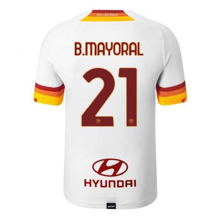 Kinder Fußball Borja Mayoral #21 Weiß Auswärtstrikot Trikot 2021/22 T-Shirt