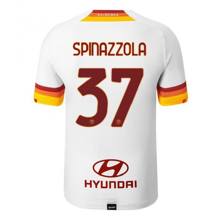 Kinder Fußball Leonardo Spinazzola #37 Weiß Auswärtstrikot Trikot 2021/22 T-Shirt