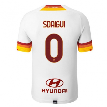 Kinder Fußball Zakaria Sdaigui #0 Weiß Auswärtstrikot Trikot 2021/22 T-Shirt