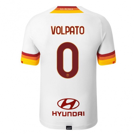 Kinder Fußball Cristian Volpato #0 Weiß Auswärtstrikot Trikot 2021/22 T-Shirt