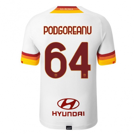 Kinder Fußball Suf Podgoreanu #64 Weiß Auswärtstrikot Trikot 2021/22 T-Shirt