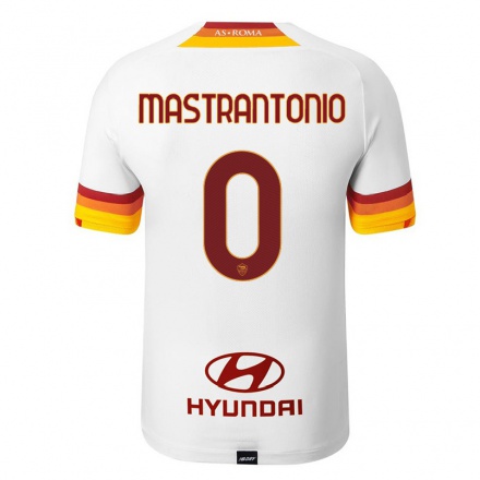 Kinder Fußball Davide Mastrantonio #0 Weiß Auswärtstrikot Trikot 2021/22 T-shirt