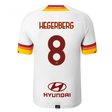 Kinder Fußball Andrine Hegerberg #8 Weiß Auswärtstrikot Trikot 2021/22 T-shirt