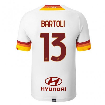 Kinder Fußball Elisa Bartoli #13 Weiß Auswärtstrikot Trikot 2021/22 T-Shirt