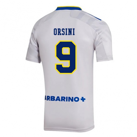 Kinder Fußball Nicolas Orsini #9 Grau Auswärtstrikot Trikot 2021/22 T-Shirt