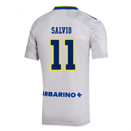 Kinder Fußball Eduardo Salvio #11 Grau Auswärtstrikot Trikot 2021/22 T-Shirt
