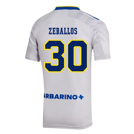 Kinder Fußball Exequiel Zeballos #30 Grau Auswärtstrikot Trikot 2021/22 T-Shirt