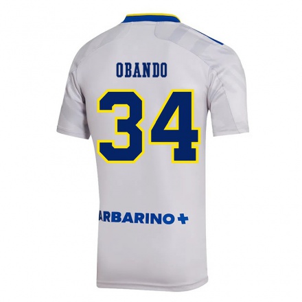 Kinder Fußball Agustin Obando #34 Grau Auswärtstrikot Trikot 2021/22 T-Shirt