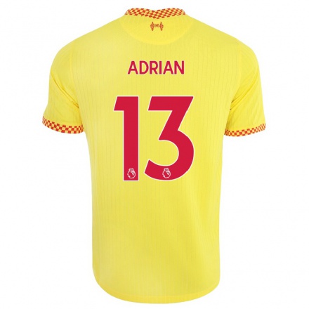 Kinder Fußball Adrian #13 Gelb Ausweichtrikot Trikot 2021/22 T-shirt