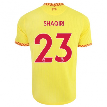 Kinder Fußball Xherdan Shaqiri #23 Gelb Ausweichtrikot Trikot 2021/22 T-Shirt