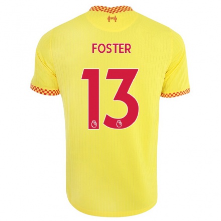 Kinder Fußball Rylee Foster #13 Gelb Ausweichtrikot Trikot 2021/22 T-Shirt