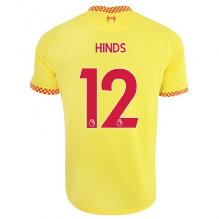 Kinder Fußball Taylor Hinds #12 Gelb Ausweichtrikot Trikot 2021/22 T-shirt