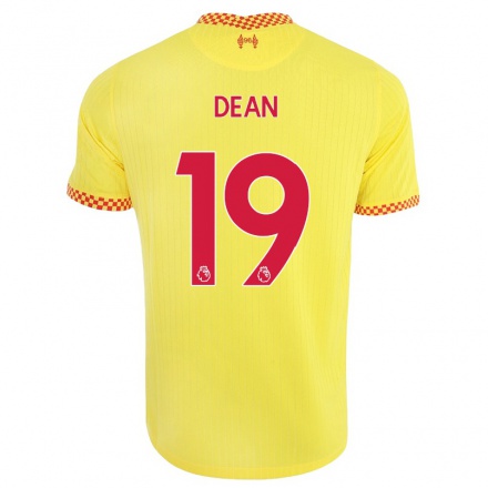 Kinder Fußball Rianna Dean #19 Gelb Ausweichtrikot Trikot 2021/22 T-shirt