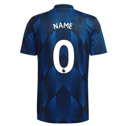 Kinder Fußball Ihren Namen #0 Dunkelblau Ausweichtrikot Trikot 2021/22 T-shirt