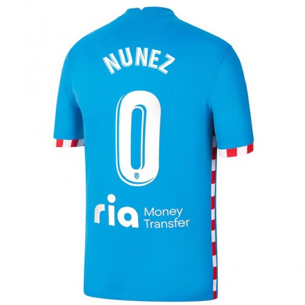 Kinder Fußball Rafael Nunez #0 Blau Ausweichtrikot Trikot 2021/22 T-Shirt