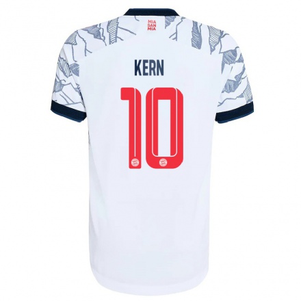 Kinder Fußball Timo Kern #10 Grau Weiß Ausweichtrikot Trikot 2021/22 T-Shirt