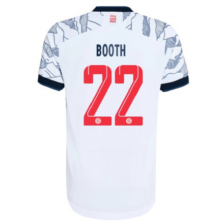 Kinder Fußball Taylor Booth #22 Grau Weiß Ausweichtrikot Trikot 2021/22 T-shirt