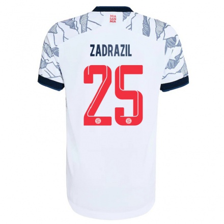 Kinder Fußball Sarah Zadrazil #25 Grau Weiß Ausweichtrikot Trikot 2021/22 T-Shirt