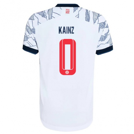 Kinder Fußball Manuel Kainz #0 Grau Weiß Ausweichtrikot Trikot 2021/22 T-Shirt