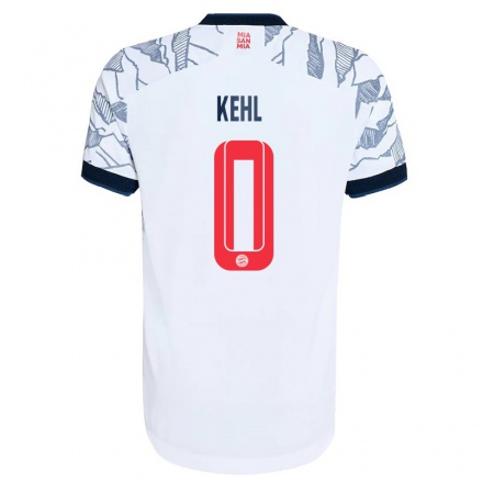 Kinder Fußball Jonas Kehl #0 Grau Weiß Ausweichtrikot Trikot 2021/22 T-Shirt