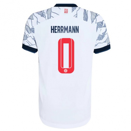 Kinder Fußball Jahn Herrmann #0 Grau Weiß Ausweichtrikot Trikot 2021/22 T-Shirt