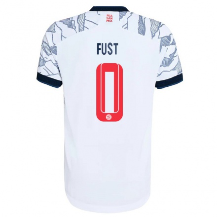 Kinder Fußball Leon Fust #0 Grau Weiß Ausweichtrikot Trikot 2021/22 T-shirt