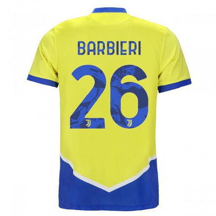 Kinder Fußball Tommaso Barbieri #26 Blau Gelb Ausweichtrikot Trikot 2021/22 T-shirt
