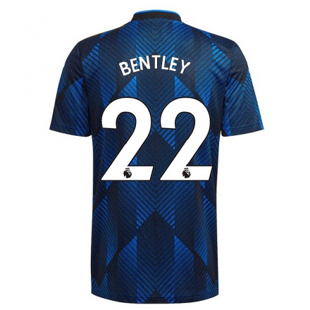 Kinder Fußball Fran Bentley #22 Dunkelblau Ausweichtrikot Trikot 2021/22 T-shirt