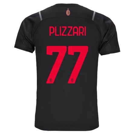 Kinder Fußball Alessandro Plizzari #77 Schwarz Ausweichtrikot Trikot 2021/22 T-shirt