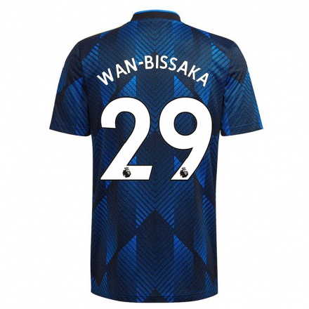 Kinder Fußball Aaron Wan-Bissaka #29 Dunkelblau Ausweichtrikot Trikot 2021/22 T-Shirt