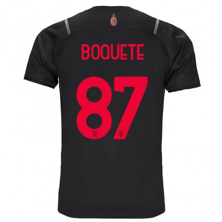 Kinder Fußball Veronica Boquete #87 Schwarz Ausweichtrikot Trikot 2021/22 T-shirt