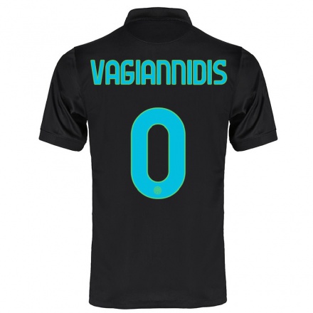 Kinder Fußball Georgios Vagiannidis #0 Schwarz Ausweichtrikot Trikot 2021/22 T-shirt
