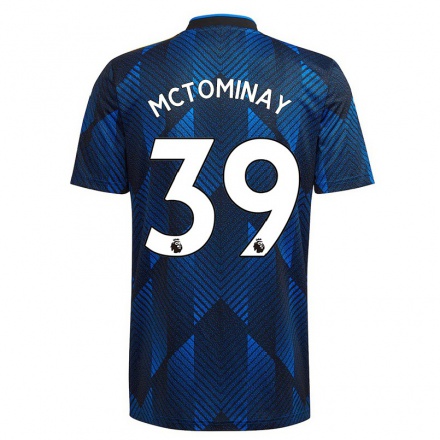 Kinder Fußball Scott McTominay #39 Dunkelblau Ausweichtrikot Trikot 2021/22 T-Shirt