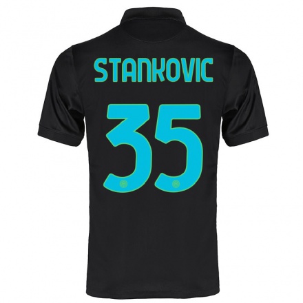 Kinder Fußball Filip Stankovic #35 Schwarz Ausweichtrikot Trikot 2021/22 T-shirt