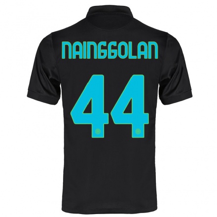 Kinder Fußball Radja Nainggolan #44 Schwarz Ausweichtrikot Trikot 2021/22 T-shirt