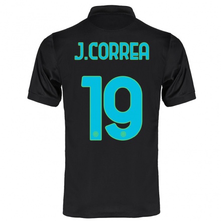 Kinder Fußball Joaquin Correa #19 Schwarz Ausweichtrikot Trikot 2021/22 T-Shirt