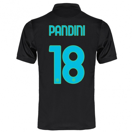 Kinder Fußball Marta Pandini #18 Schwarz Ausweichtrikot Trikot 2021/22 T-shirt