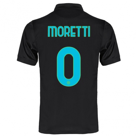 Kinder Fußball Andrea Moretti #0 Schwarz Ausweichtrikot Trikot 2021/22 T-Shirt